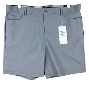 NWT Blutown Men's Stretch Dry Fit Lightweight 7" Dark Grey Golf Shorts Size 40